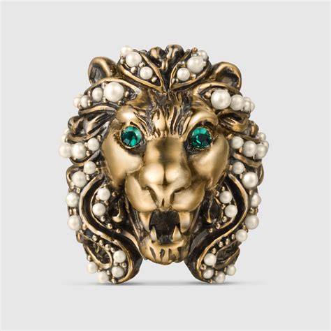 gucci fashion rings for women|female gucci lion ring.